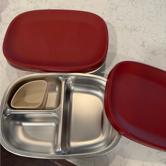 Lalo Bento Box - Berry & Cream - Set of TWO - Picture 2 of 5